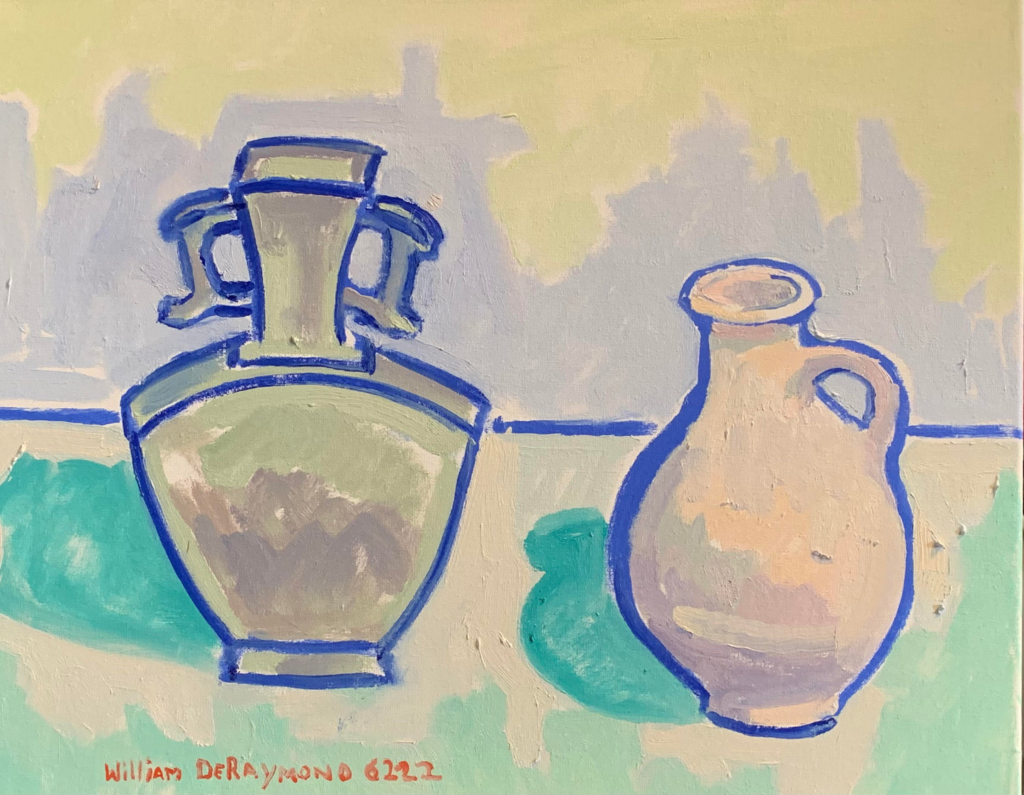 Still life Composition with pottery, 16"x20"