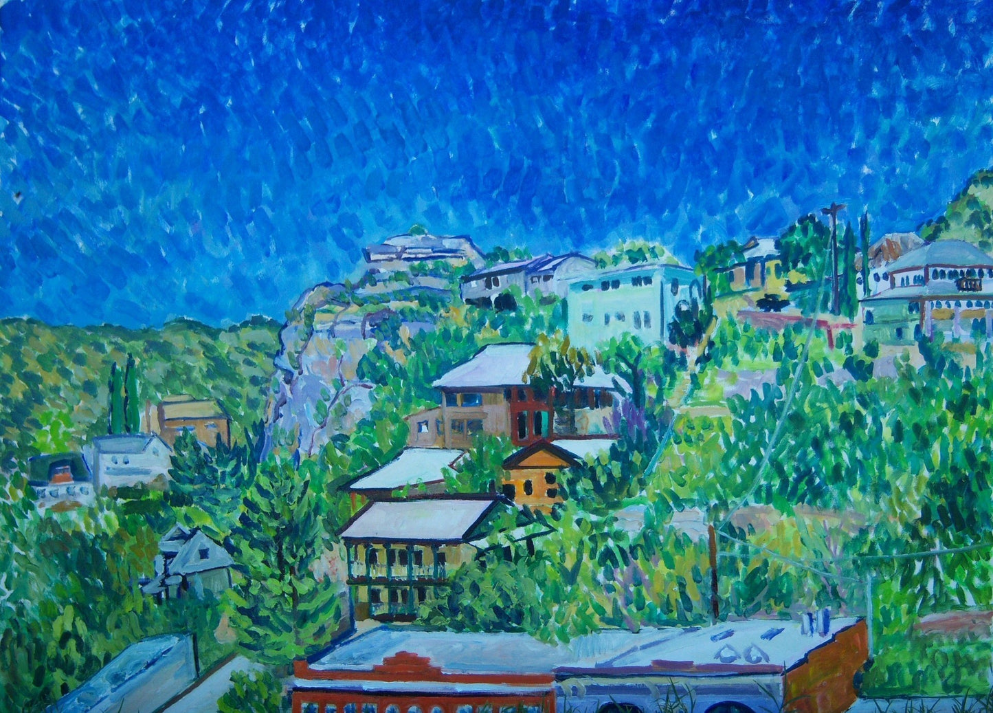 #pleinair #painting Bisbee, Az 30"x40" 2008