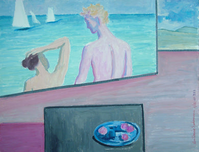 Composition with couple and still life - not for sale