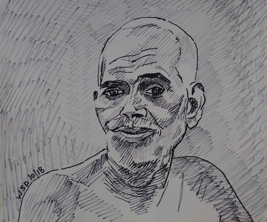 #drawing, #fineart permanent marker, 14"x17", #portrait #RamanaMaharshi 2018