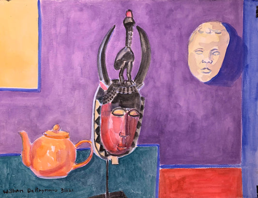 Still Life Composition with African mask, 3/11/21