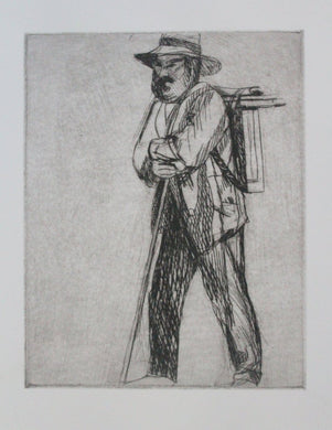#Cezanne  on his way to paint #pleinair #drypoint #engraving  #art 6