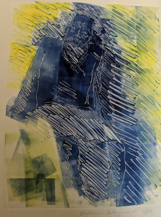 monoprint, 9"x12", 'YogaSwami'
