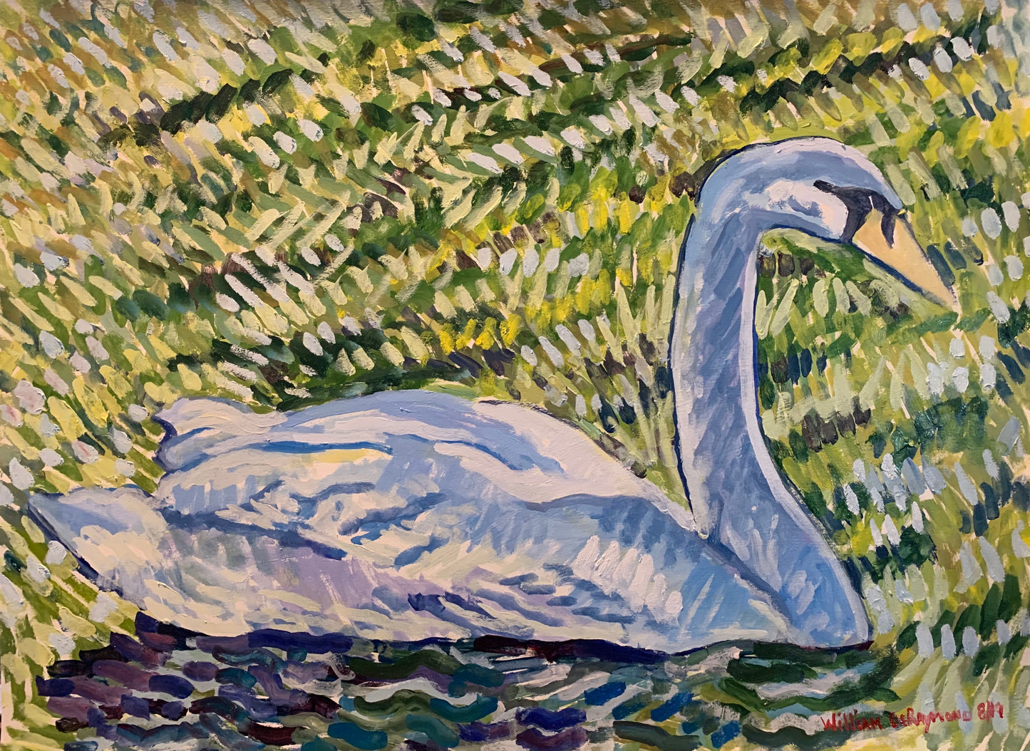 #painting #art Swan, 22"x30"