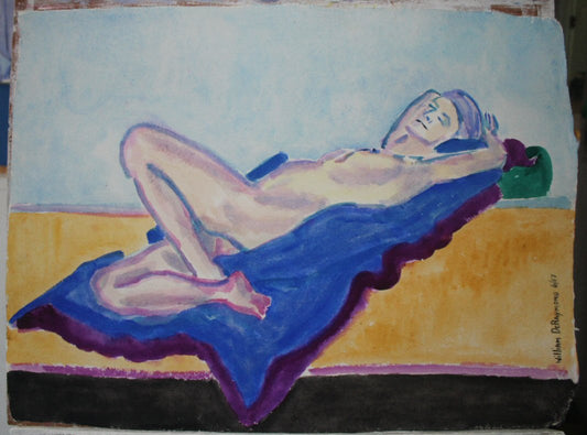 #watercolor #figure #painting on handmade paper, 22"x30"