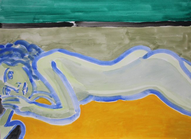 #figure #painting #nude #art #watercolor 22"x30" 2017