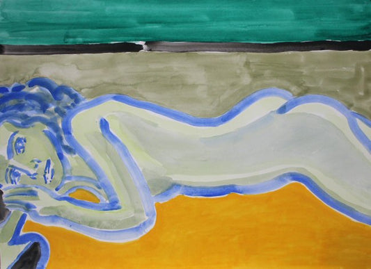 #figure #painting #nude #art #watercolor 22"x30" 2017