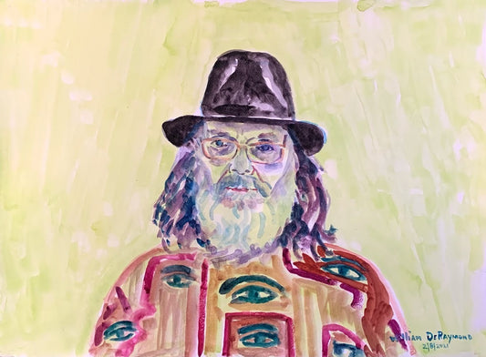 self portrait, watercolor,  22"x30"
