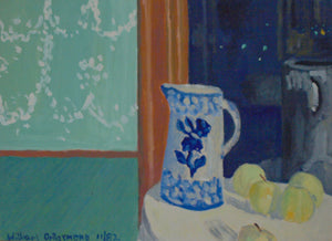 Still life with  pitcher and apples 1, 22"x30", 1982