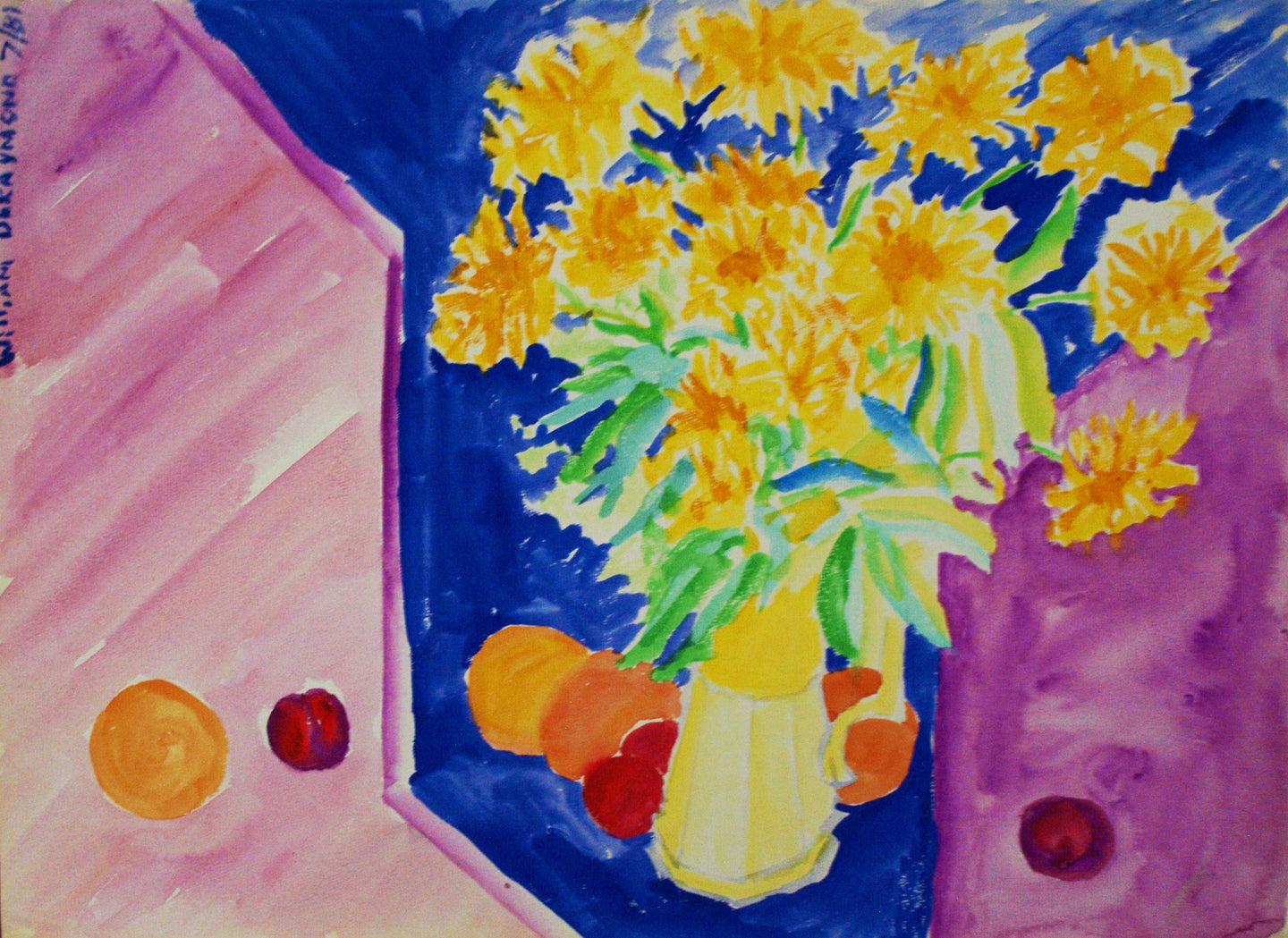 #watercolor #painting #art composition with Flowers, 22