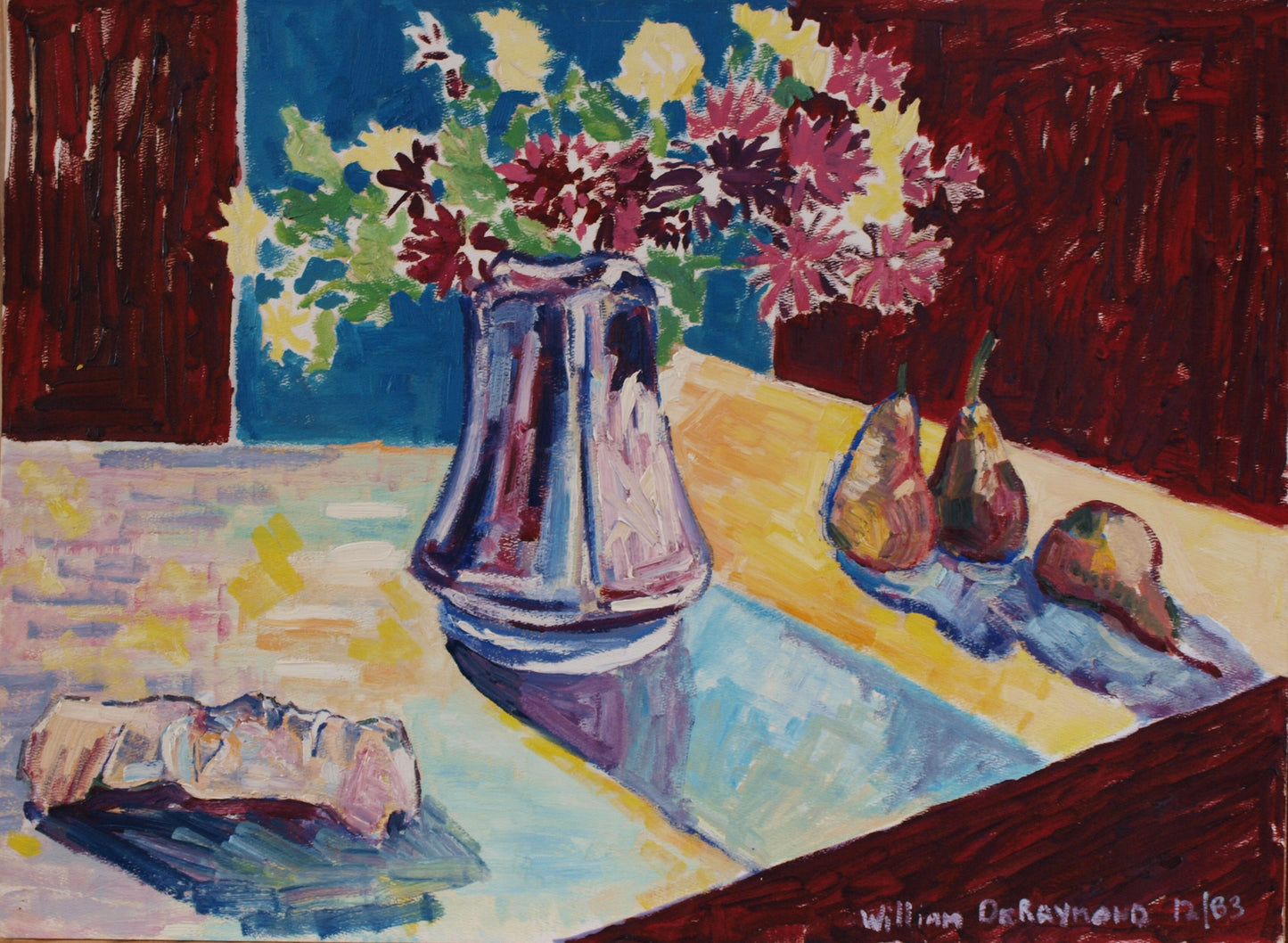 still life with sculpture fragment. 22"x30"