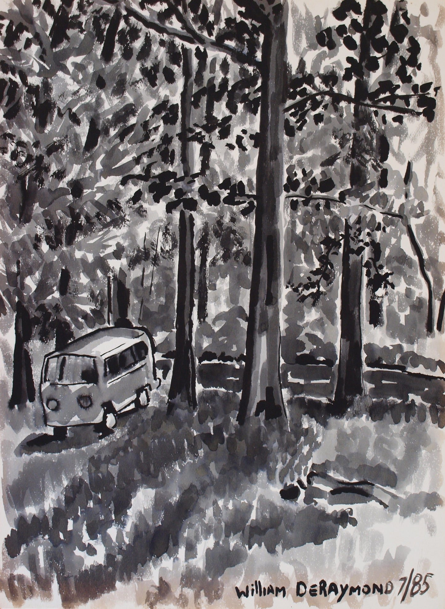 VW in the woods