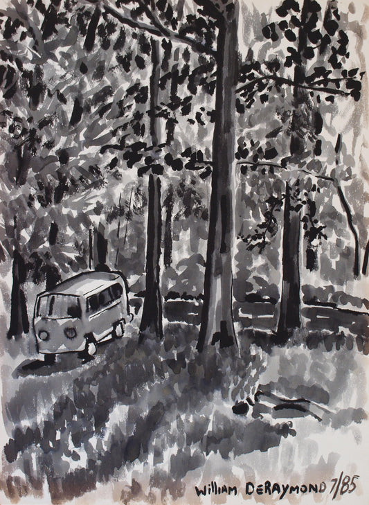 VW in the woods