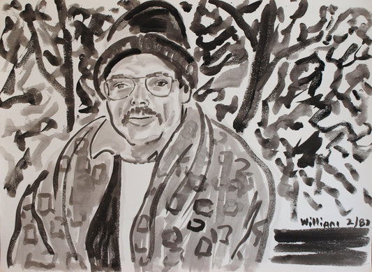 william deraymond #art #sumie' #zen brush and ink #painting 22"x30" 1986