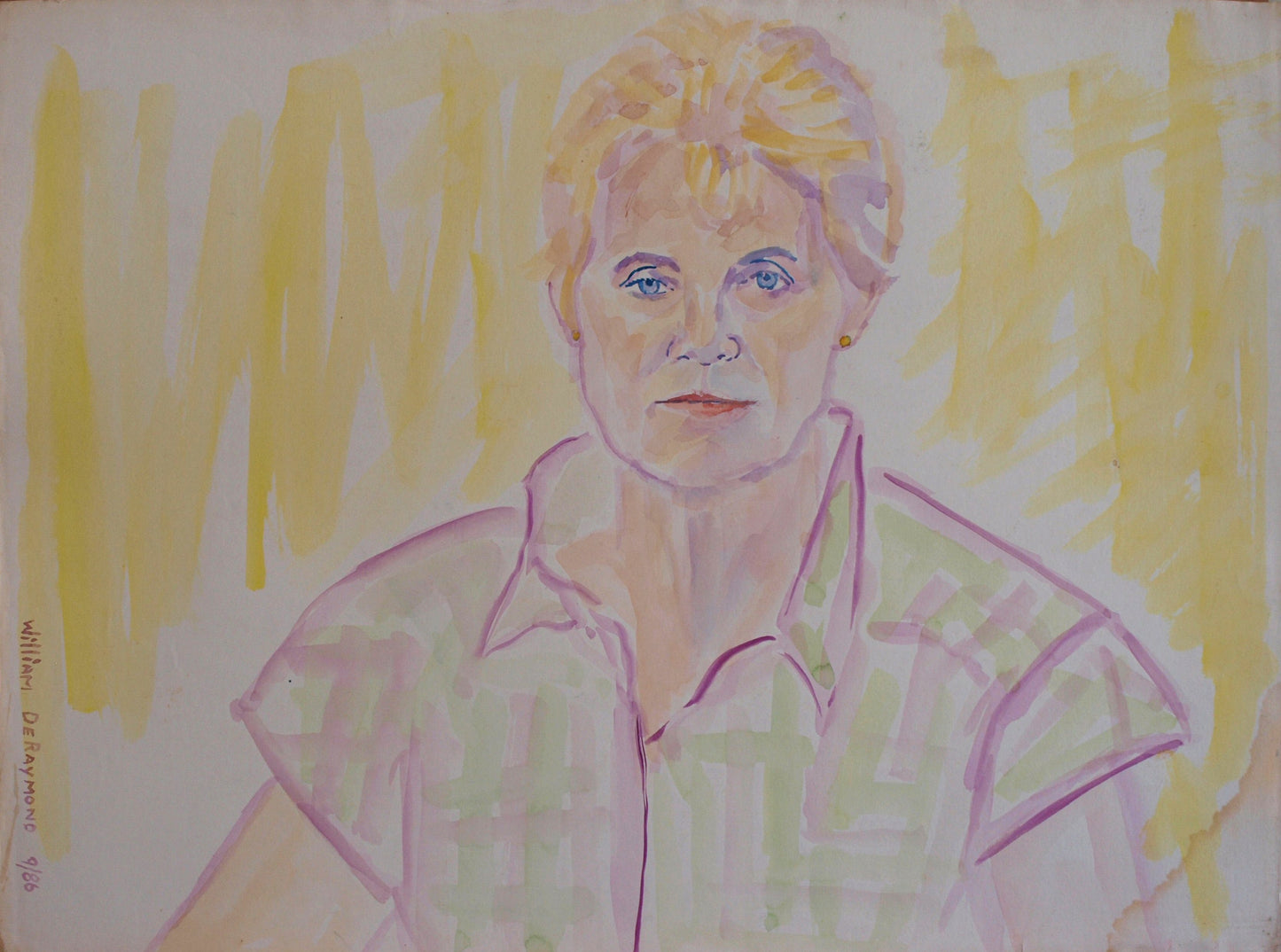 #watercolor #portrait #painting 'Ceil' 22"x30" 1986