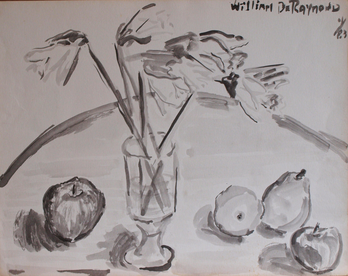 #art #sumie #zen brush and ink #painting #composition , 18"x24", 1983