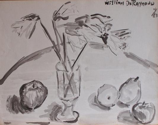 #art #sumie #zen brush and ink #painting #composition , 18"x24", 1983
