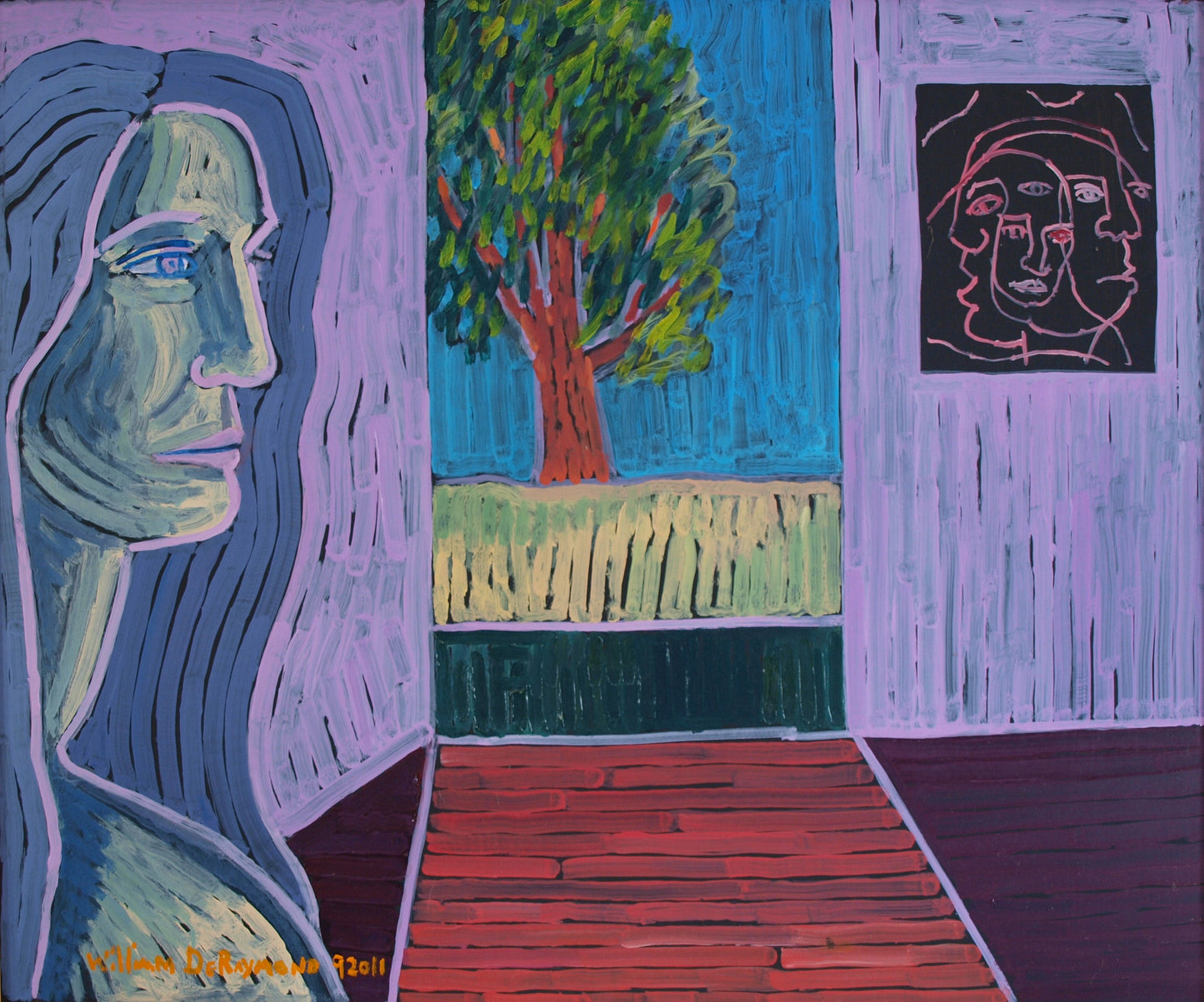 #painting Imaginary #Portrait composition, 30"x36" #fineart