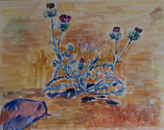 #watercolor #painting #art 'Thistles', 18"x24"