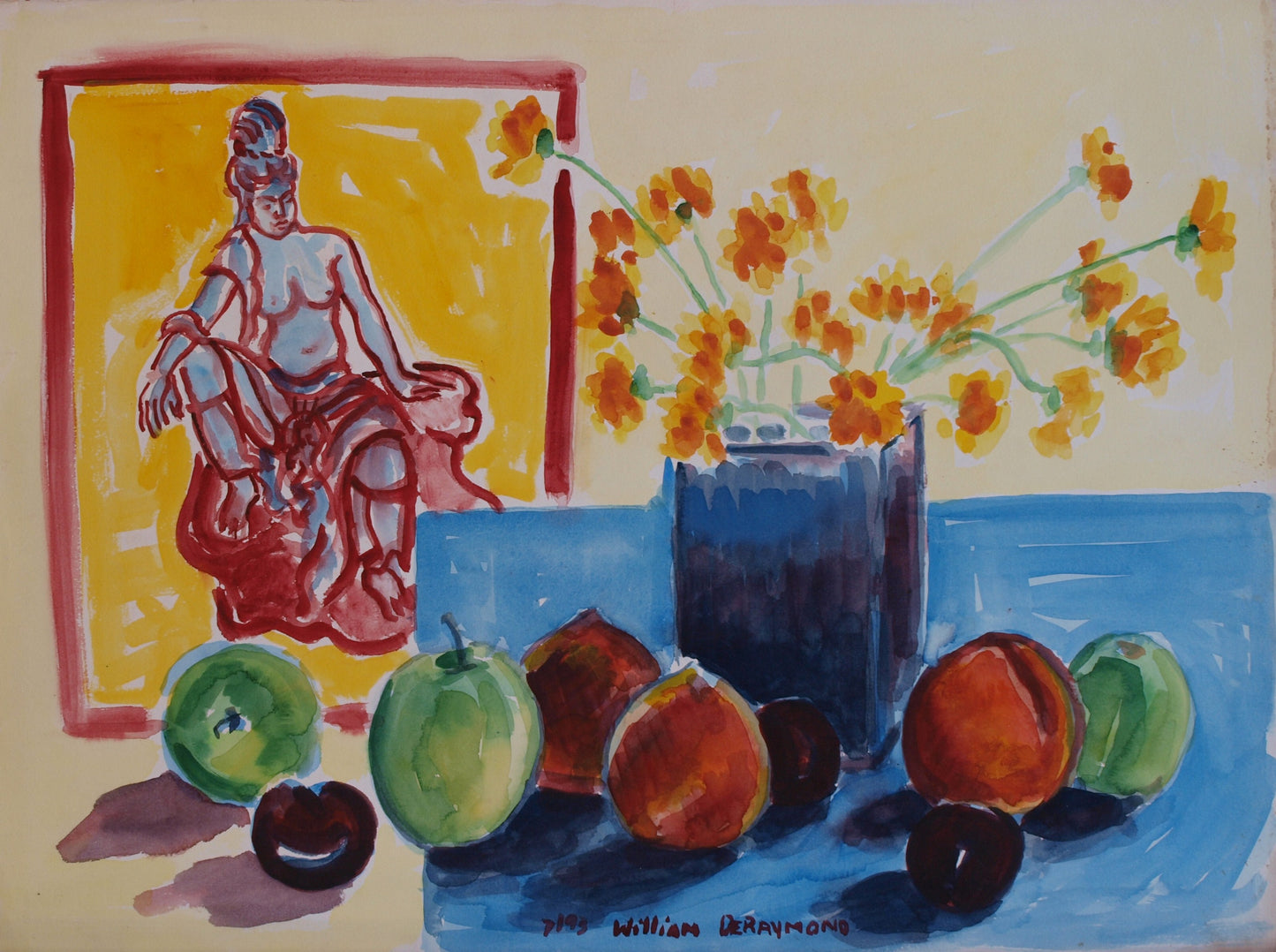 Still Life wih Kuan Yin, 22"x30", 1993