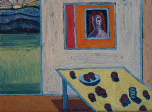 composition with imaginary portrait, 22"x30", 1994
