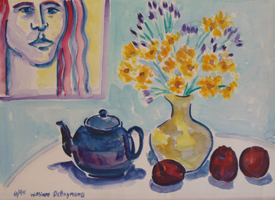 composition with blue teapot, 22