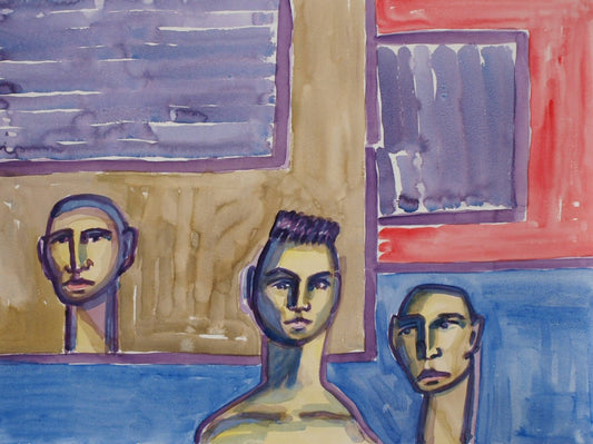 imaginary composition, #painting  #art 22"x30", #watercolor 2013