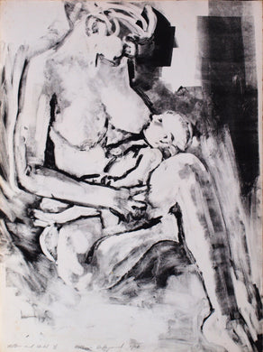 mother and child, #monoprint #printmaking #art 22