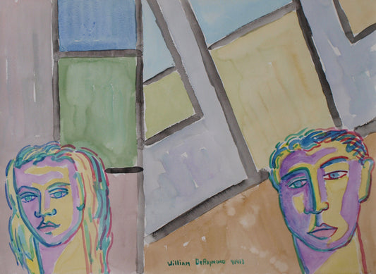 Watercolor Composition, Imaginary Portrait 1da