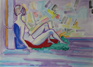 #watercolor #painting composition with #figure 22"x30"
