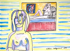 Imaginary #Portrait #watercolor #painting and permanent marker, 22"x30", 1995