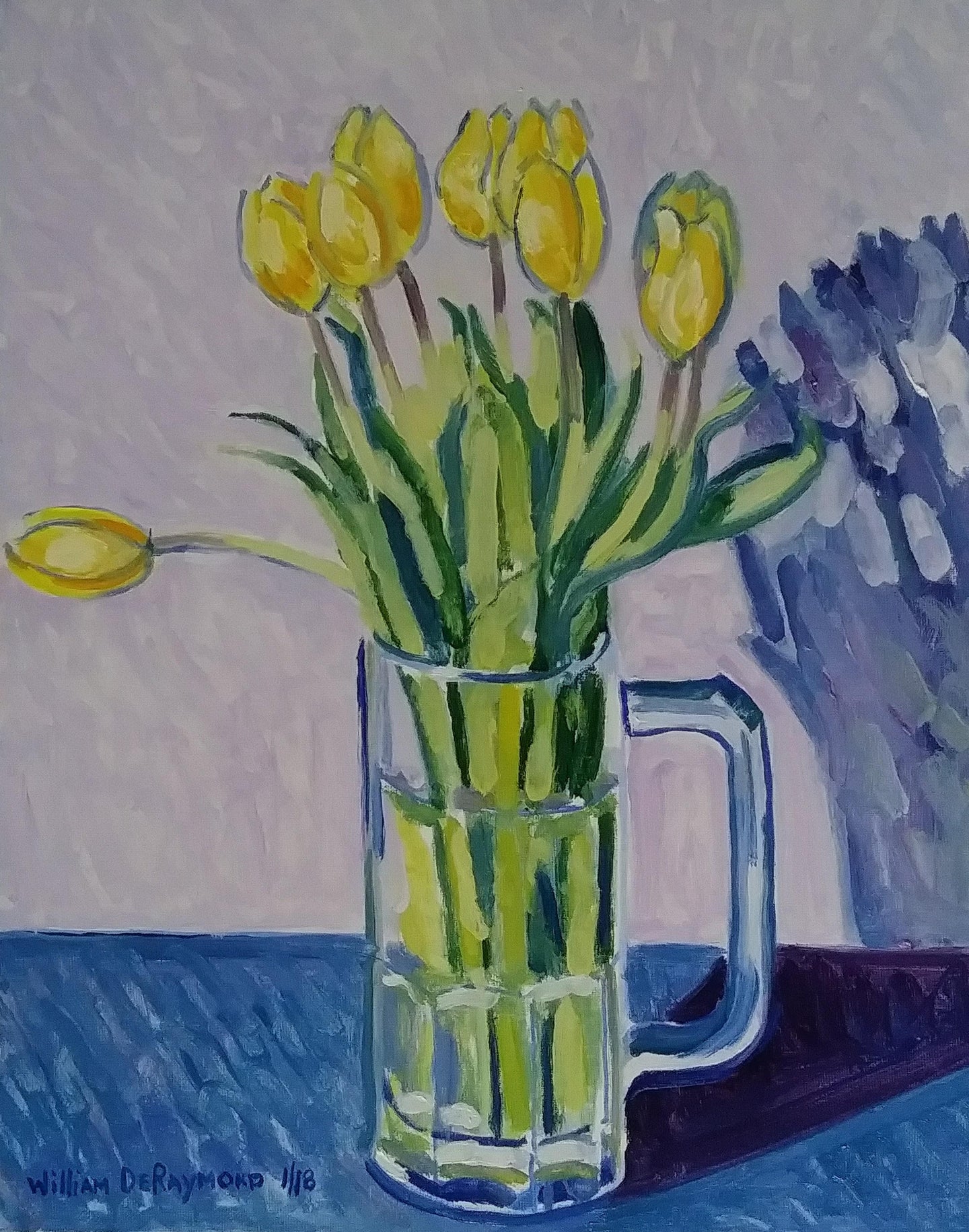 #fineart #painting #art composition with yellow tulips, 16