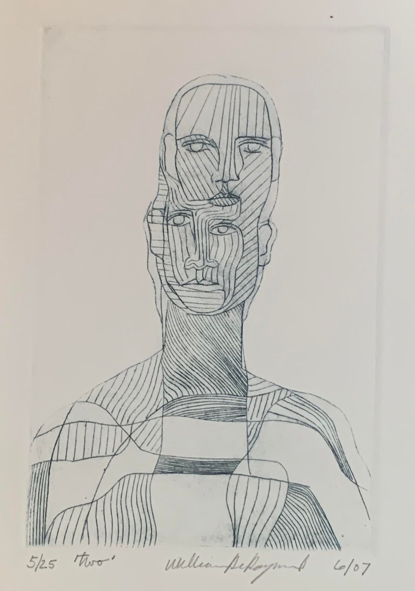 Two, #drypoint #engraving 6"x9",  #limitededition of 25