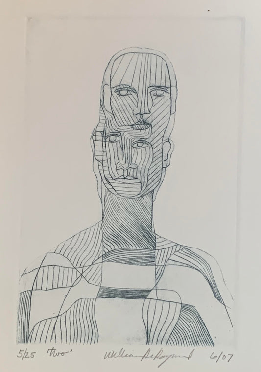 Two, #drypoint #engraving 6"x9",  #limitededition of 25